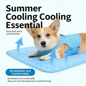 Summer Ice Silk Pet Cooling Mat Breathable And Cool For Dogs Cats Non Slip Heat Relief Bed Portable Washable Summer Pet Supplies